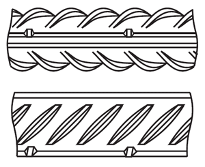 Периодический профиль арматуры по ГОСТ 10884–94 с продольным выступом